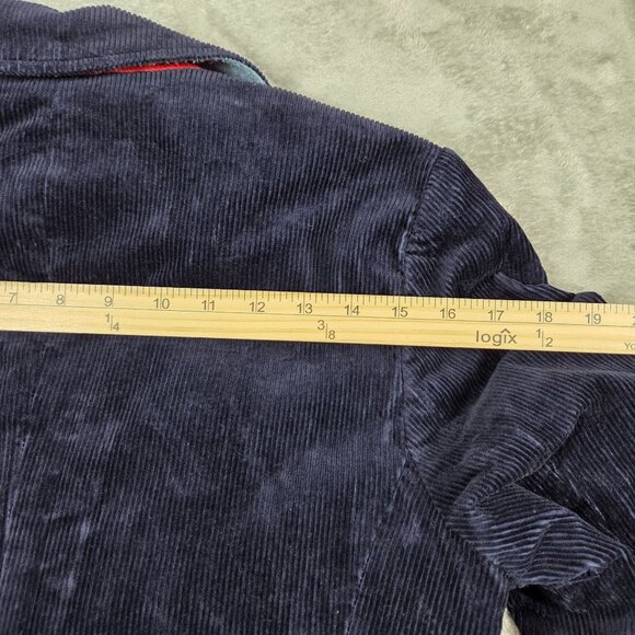 Boden Blazer Womens 10 Navy Blue Corduroy Classic Preppy Office Academia Jacket - Picture 12 of 13